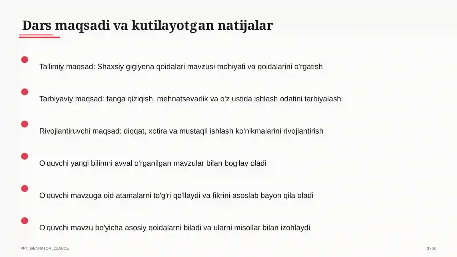 Shaxsiy gigiyena qoidalari (1-sinf) 3