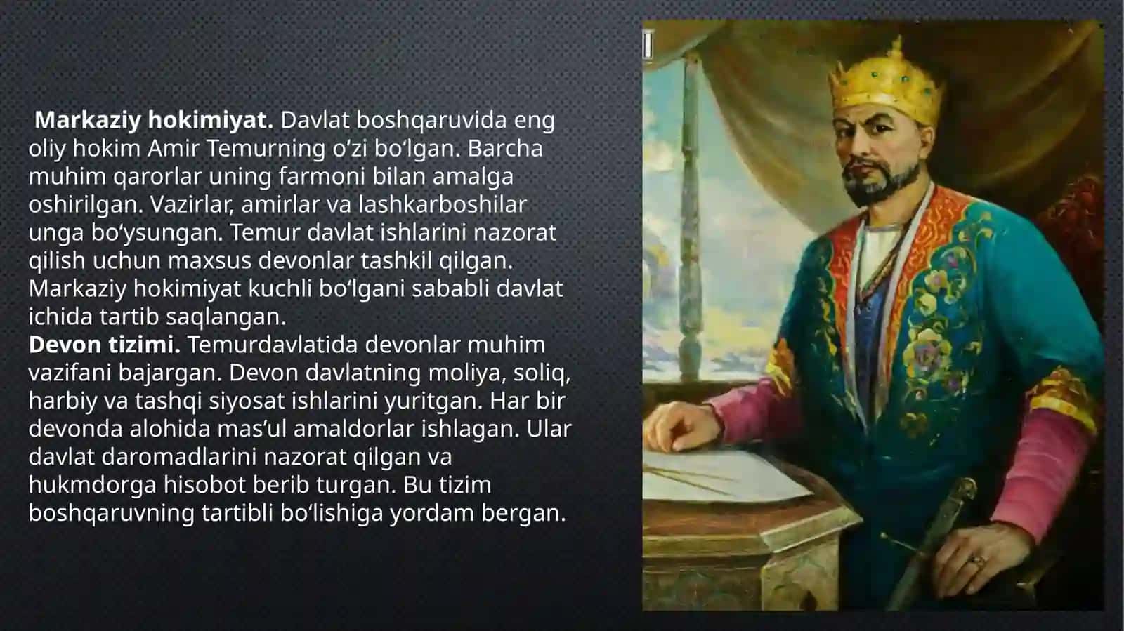 Amir Temur davrida davlat boshqaruvi 3
