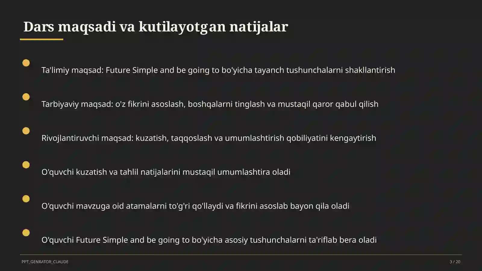 Future Simple and be going to (7-sinf) Ingliz tili (1– 11) — o'quvchilar uchun 3