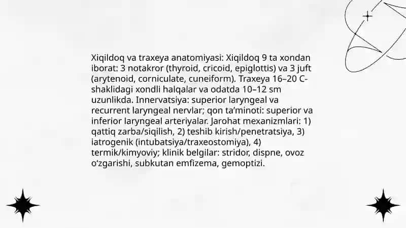 Xiqildoq va traxeyaga kirib boruvchi jarohatlar 3
