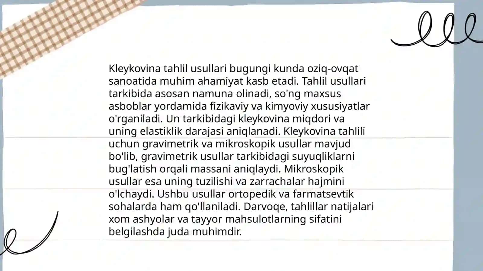 Kleykovina tahlil usullari 3