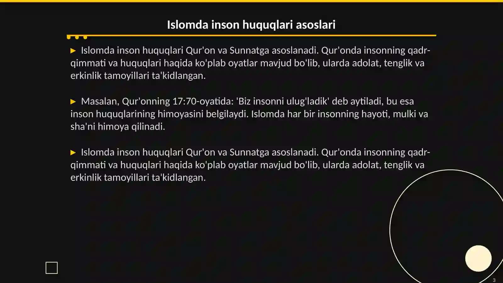 Islomda inson huquqlari himoyasi va ijtimoiy tenglik 3