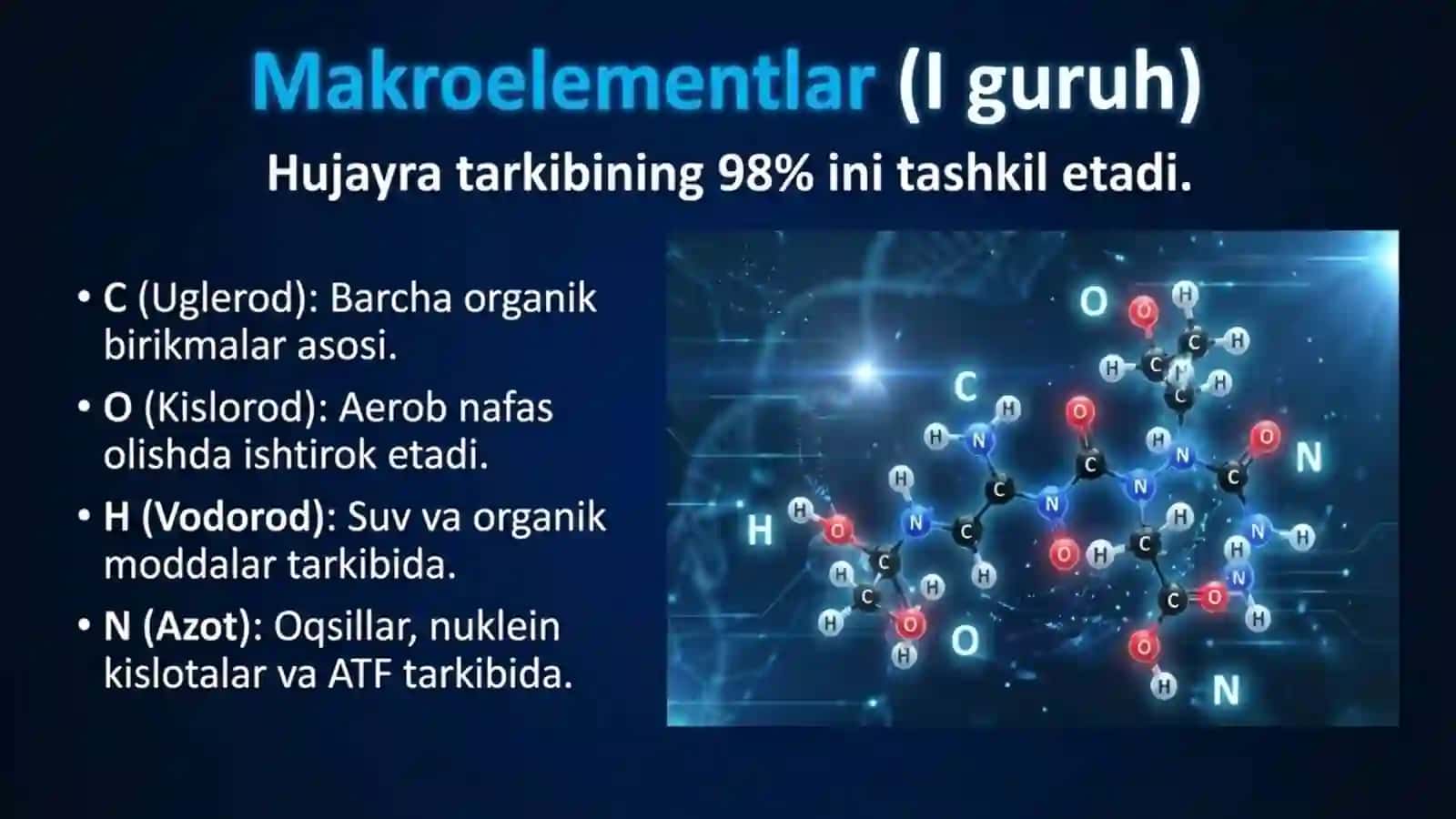 Tirik organizmlarning kimyoviy tarkibi 3