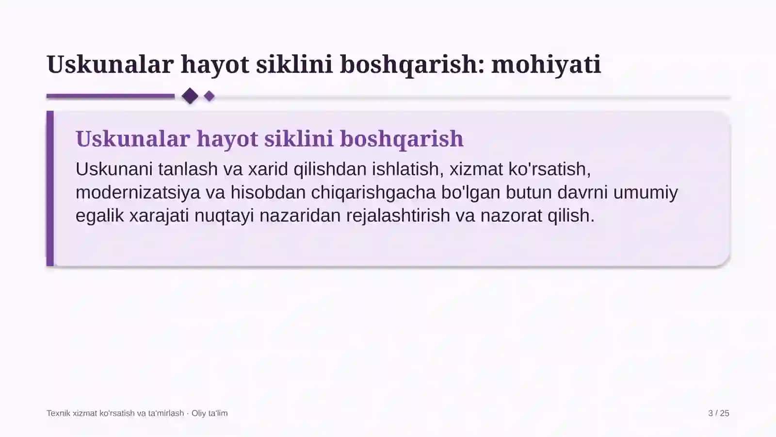 tashqi savdoda uskunalar hayot siklini boshqarish 5782 3