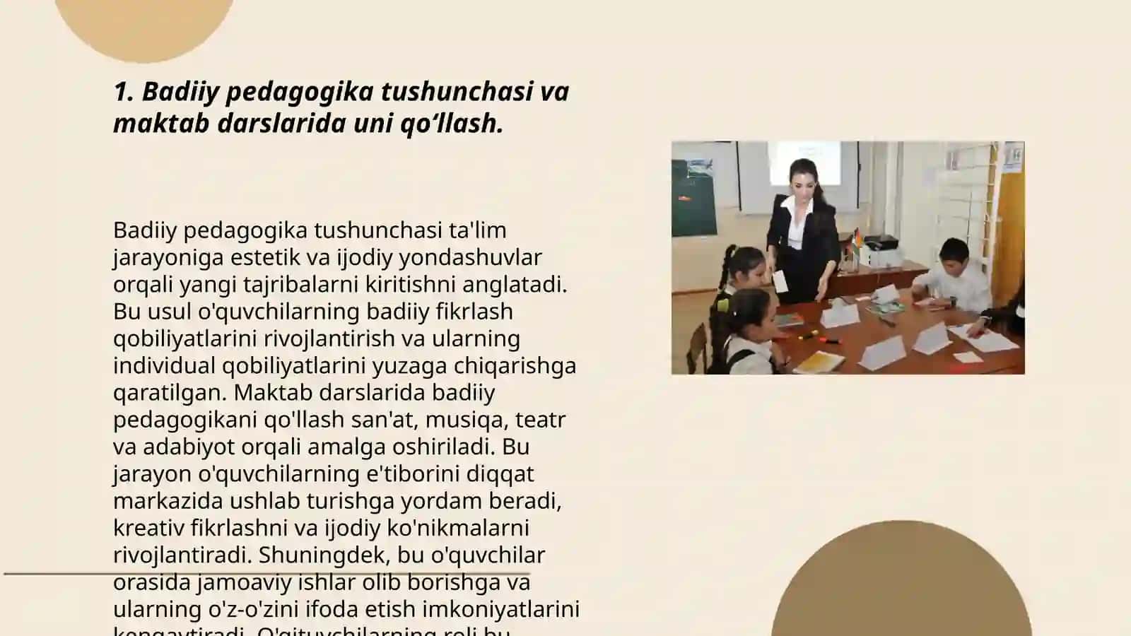 Maktab taʼlimi jarayonida badiiy pedagogikaning qoʻllanish usullari 3