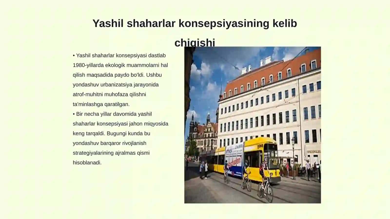 Yashil shaharlar konsepsiyasi va uning rivojlanish istiqbollari 3