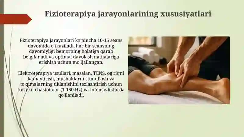 Fizioterapevtik jarayonlar harakteristikasi; reflektoterapiya 3