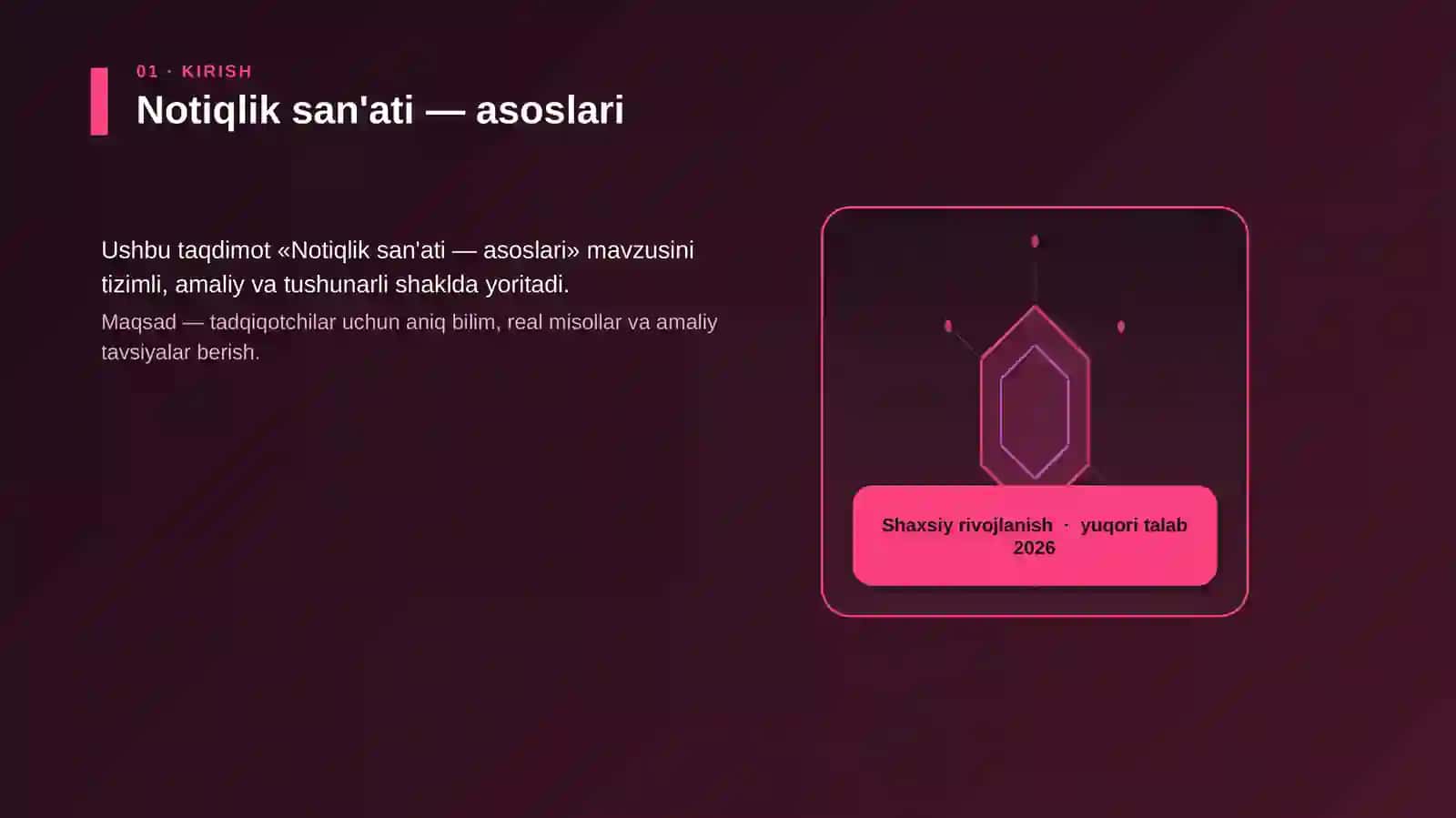 Notiqlik san'ati — asoslari 3
