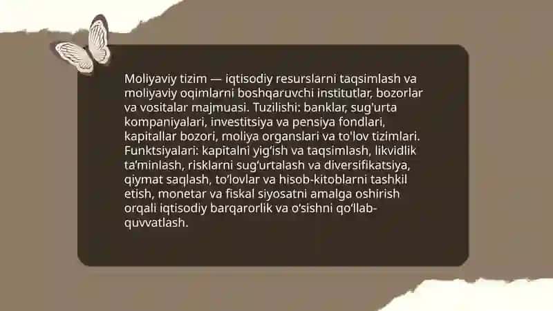 Moliyaviy tizim va moliyaviy siyosat 3