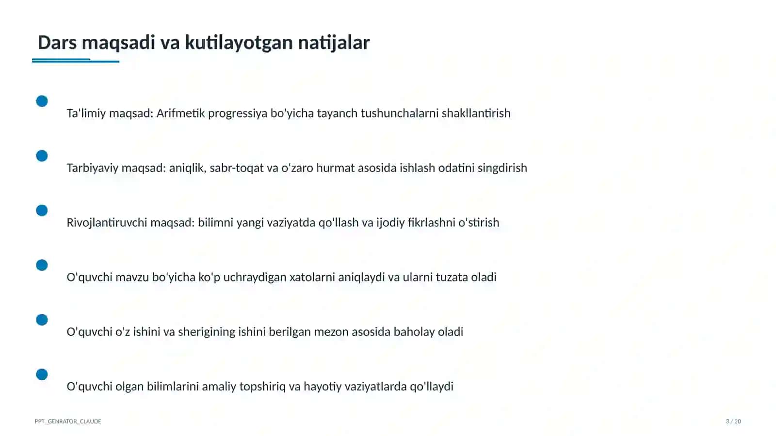 Arifmetik progressiya (9-sinf) 3