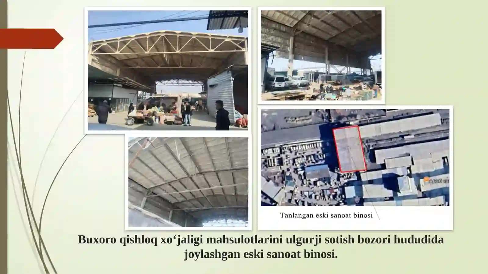 Sanoat binosini savdo majmuasiga moslashtirish loyihasi Diplom ishi Prezintatsiya.pptx 3