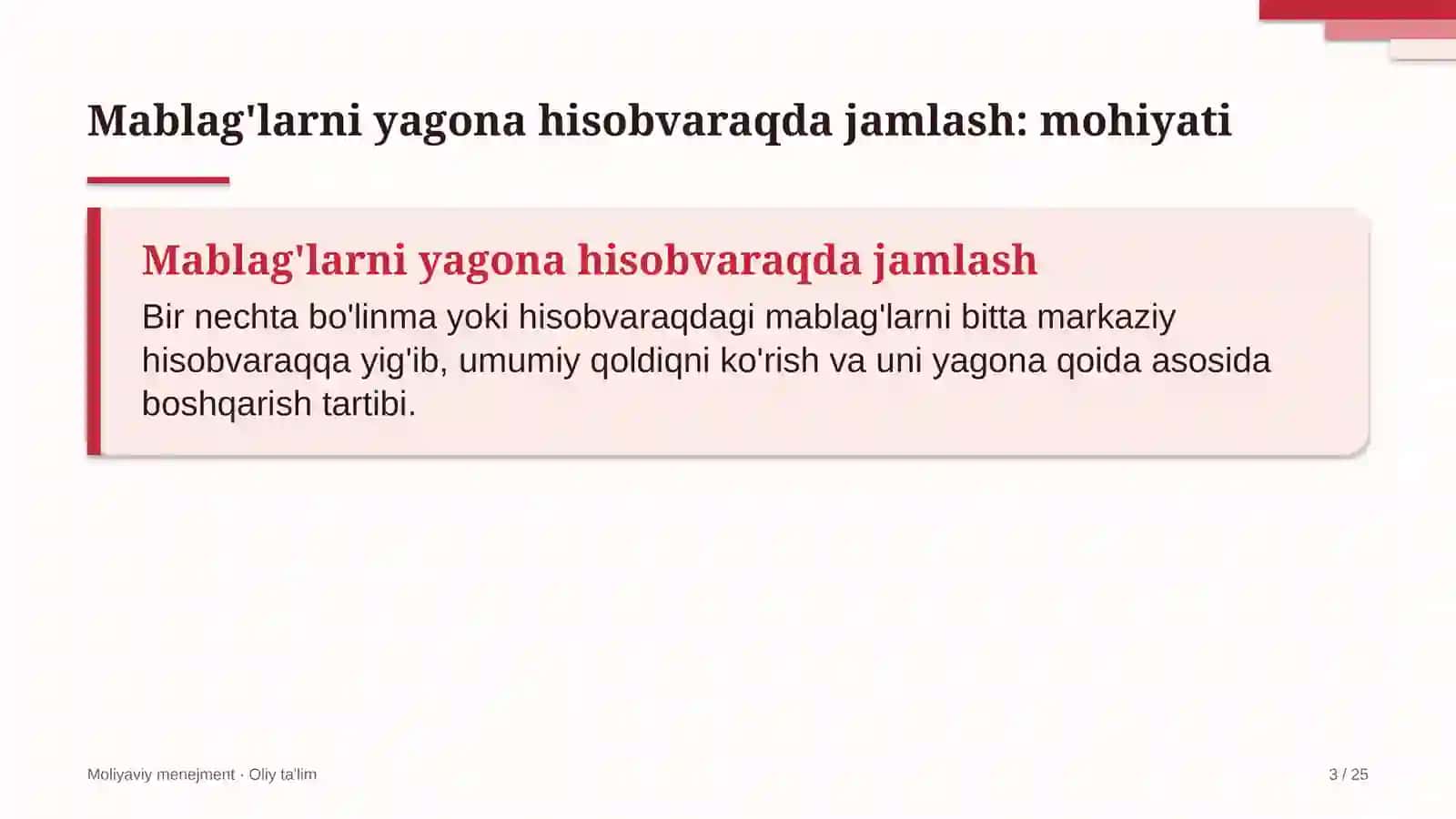 Etnoturizmda pul mablag'larini yagona hisobvaraqda jamlash 3