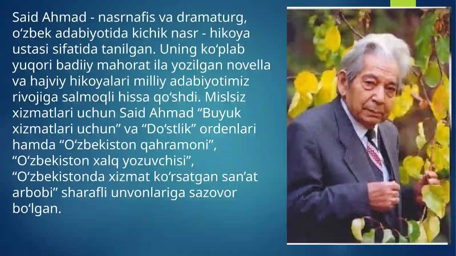 Said Ahmadning “Qochoq” hikoyasi tahlili 3