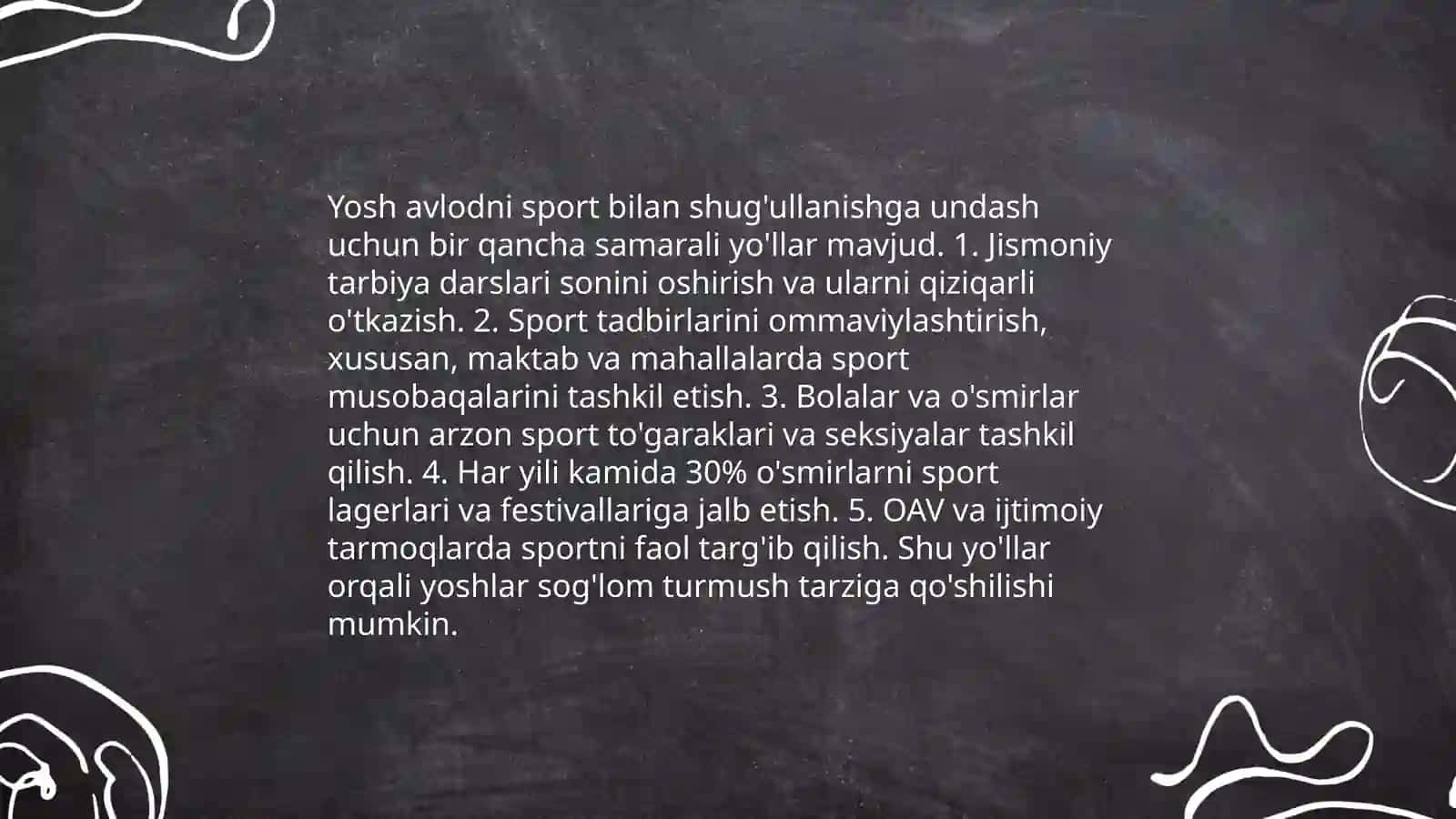 Yosh avlodni sportga yonaltirish 3