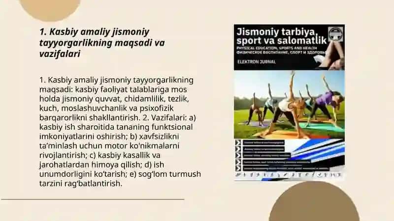 Kasbiy amaliy jismoniy tayyorgarlik 3
