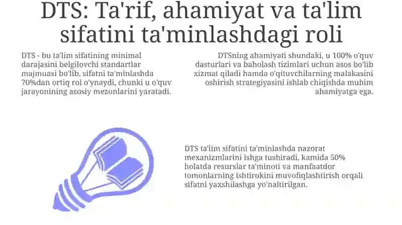 DTS: Ta'rif, ahamiyat va ta'lim sifatini ta'minlashdagi roli 3