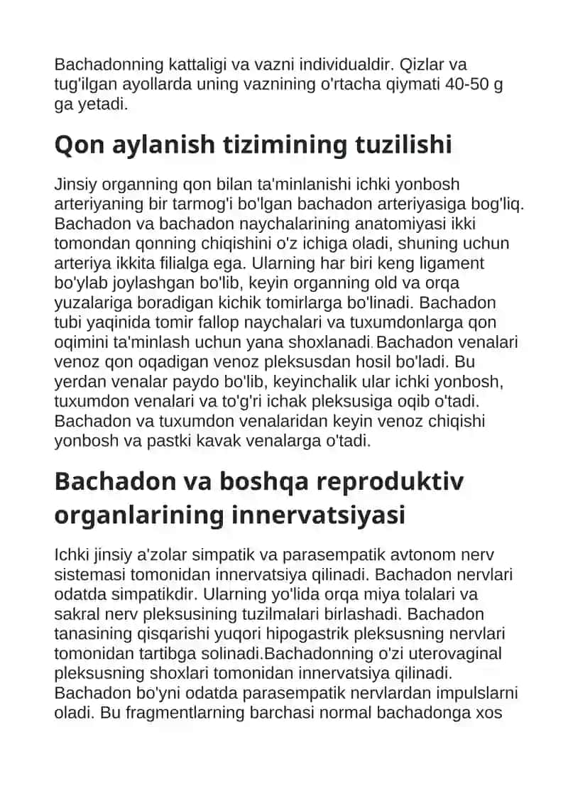 Bachadon anatomiyasi 3