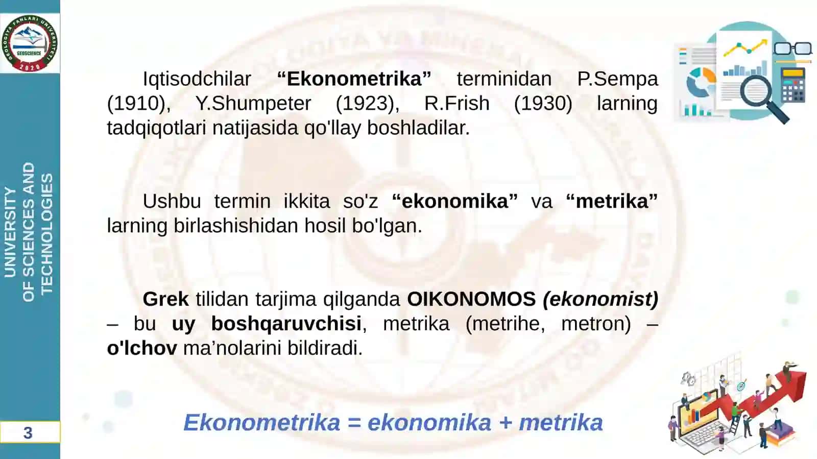 Ekonometrika fanining predmeti, usullari va vazifalari 3