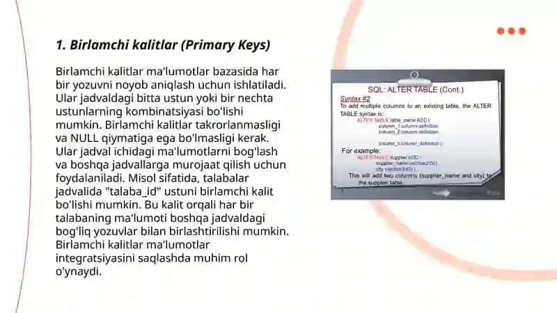 MS Accessda jadvallarni o'zaro bog'lash 3