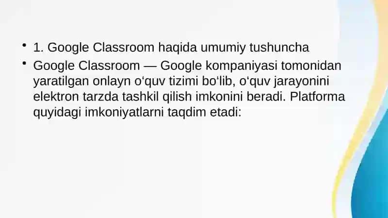 Google Classroom’da kurs yaratish va unga talabalarni ulash 3