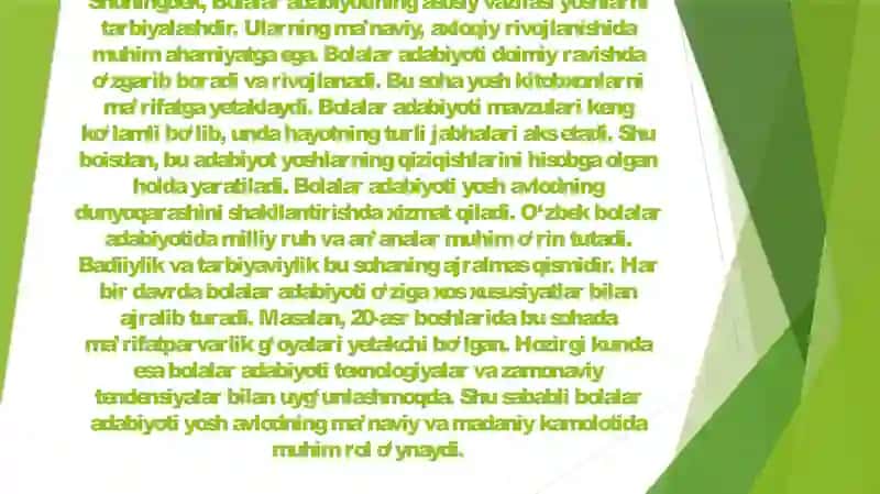 O‘zbek bolalar adabiyoti 3
