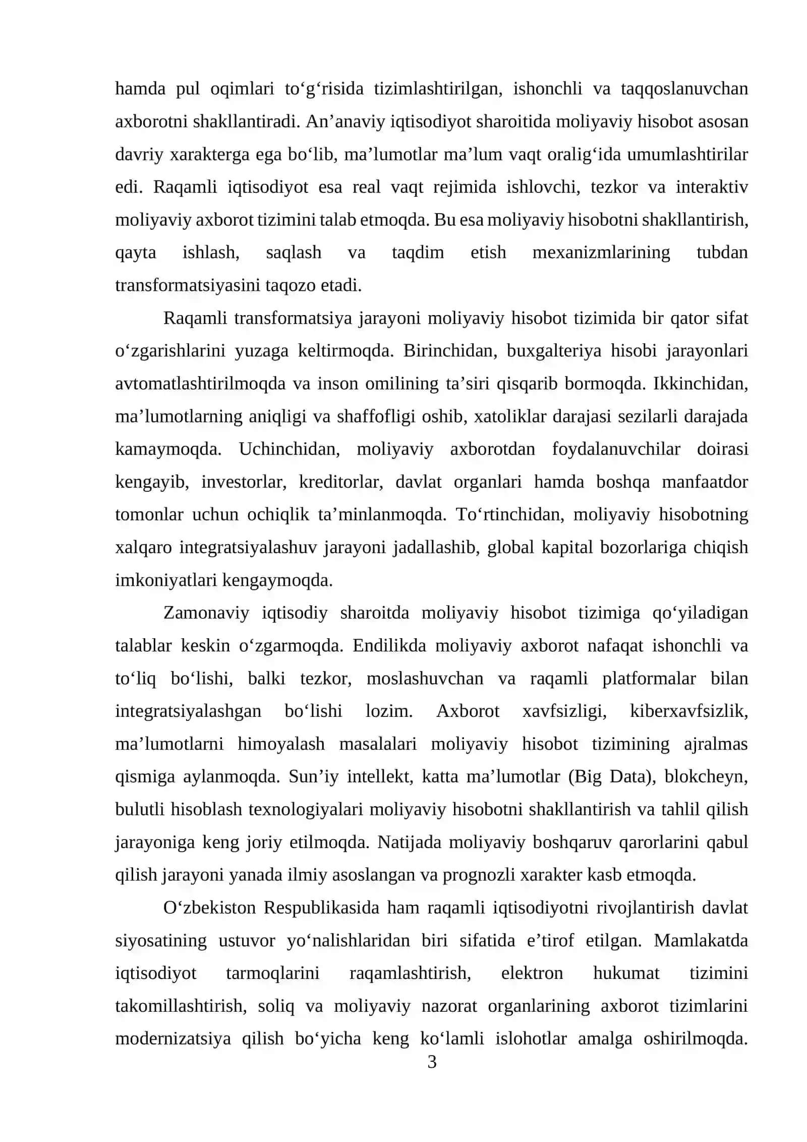 RAQAMLI IQTISODIYOT SHAROITIDA MOLIYAVIY HISOBOT TIZIMINING TRANSFORMATSIYASI 3