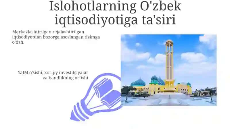 O'zbekistonda iqtisodiy islohotlar va bozorga o'tish 3