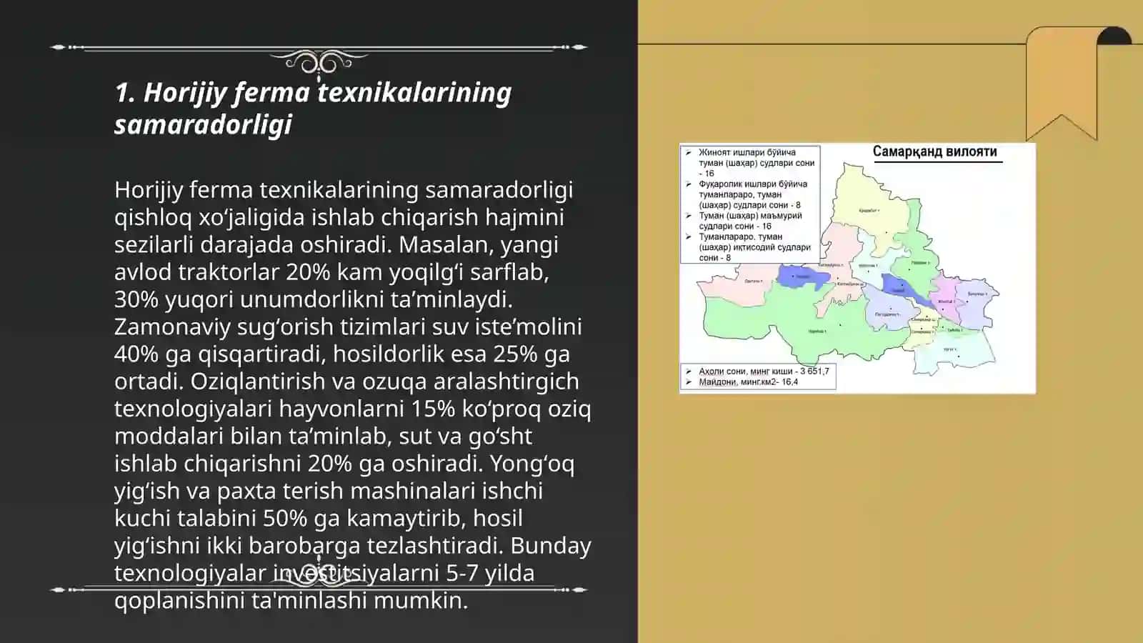 Horijiy ferma qishloq xojaligi texnikalarining samaradorligi 3