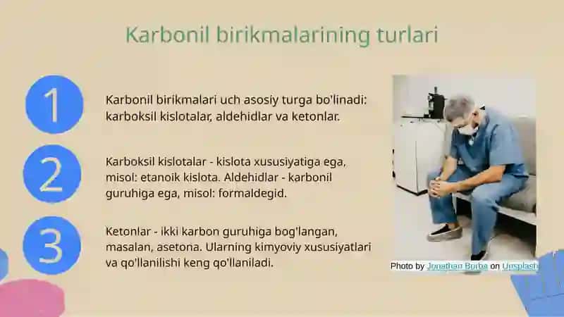 Karbon kislotalar va ularning hosilalari. 3