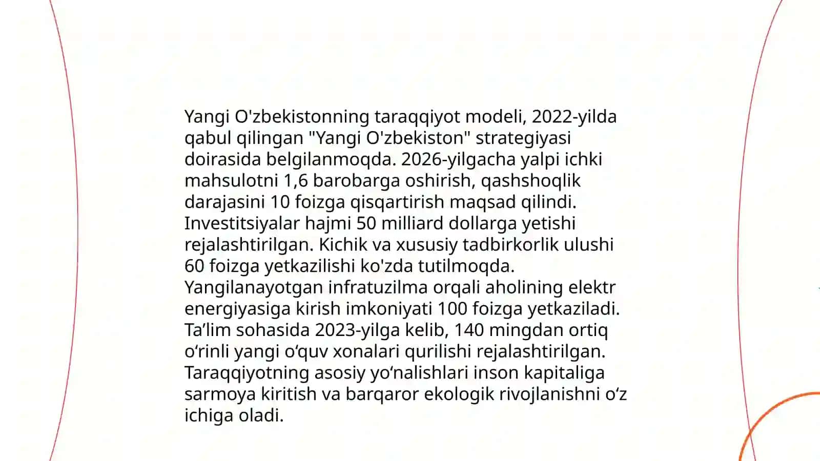 O’zbekiston respublikasi prezidenti SH.M.Mirziyoyevning “Yangi O’zbekistonning taraqqiyot strategiyasi” kitobida rivojlanish modeli va,,Uchinchi renessans” tushunchalari 3