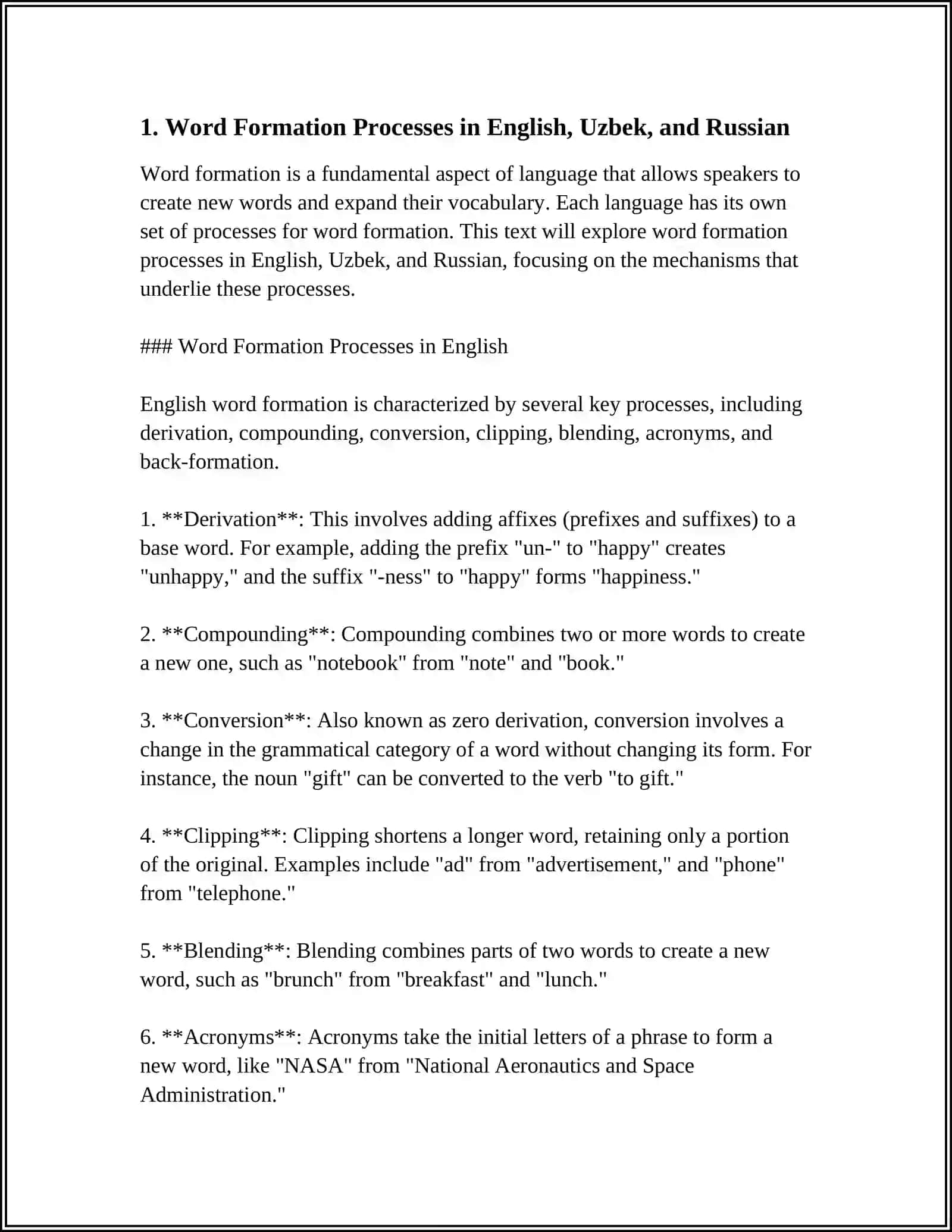TYPOLOGY OF LEXICAL LEVEL OF ENGLISH, UZBEK AND RUSSIAN LANGUAGES 3