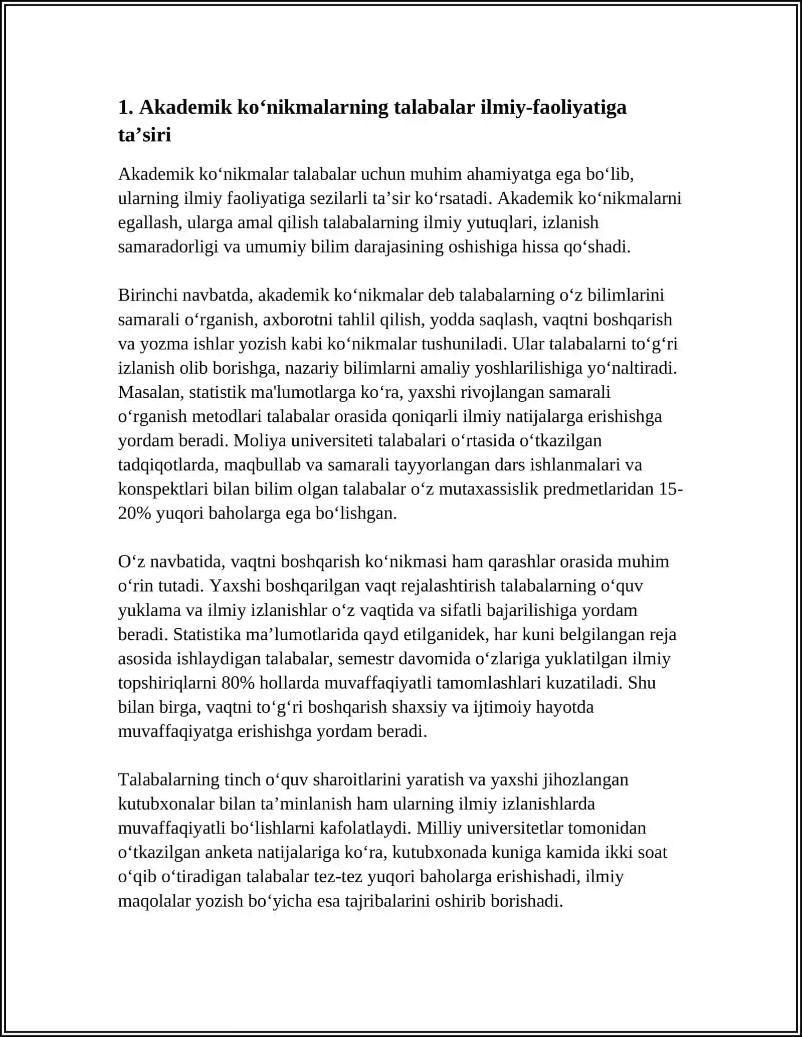 AKADEMIK KONIKMALARNING TALABALAR FAOLIYATIDAGI AXAMIYATI VA DOLZARBLIGI 3