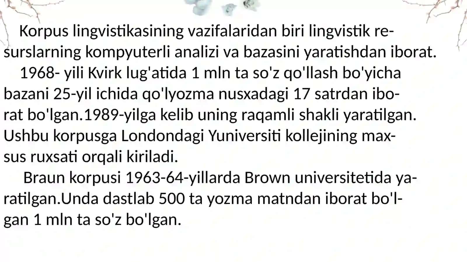 Badiiy asarlarning elektron parallel korpusini yaratish 3