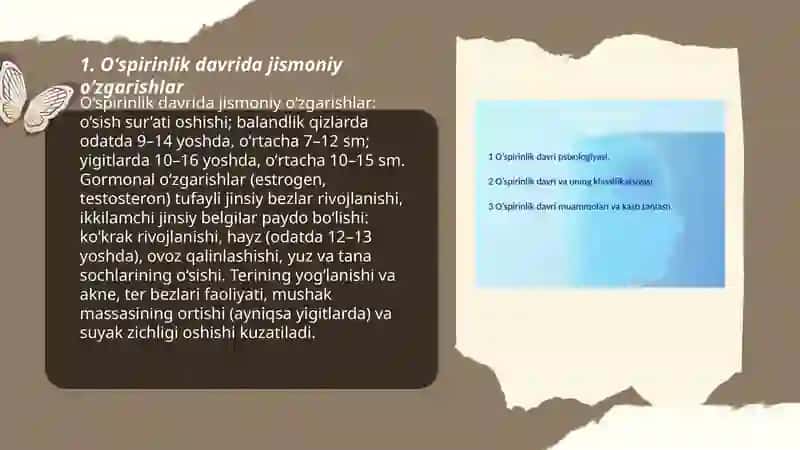 Oʻspirinlik davri 3