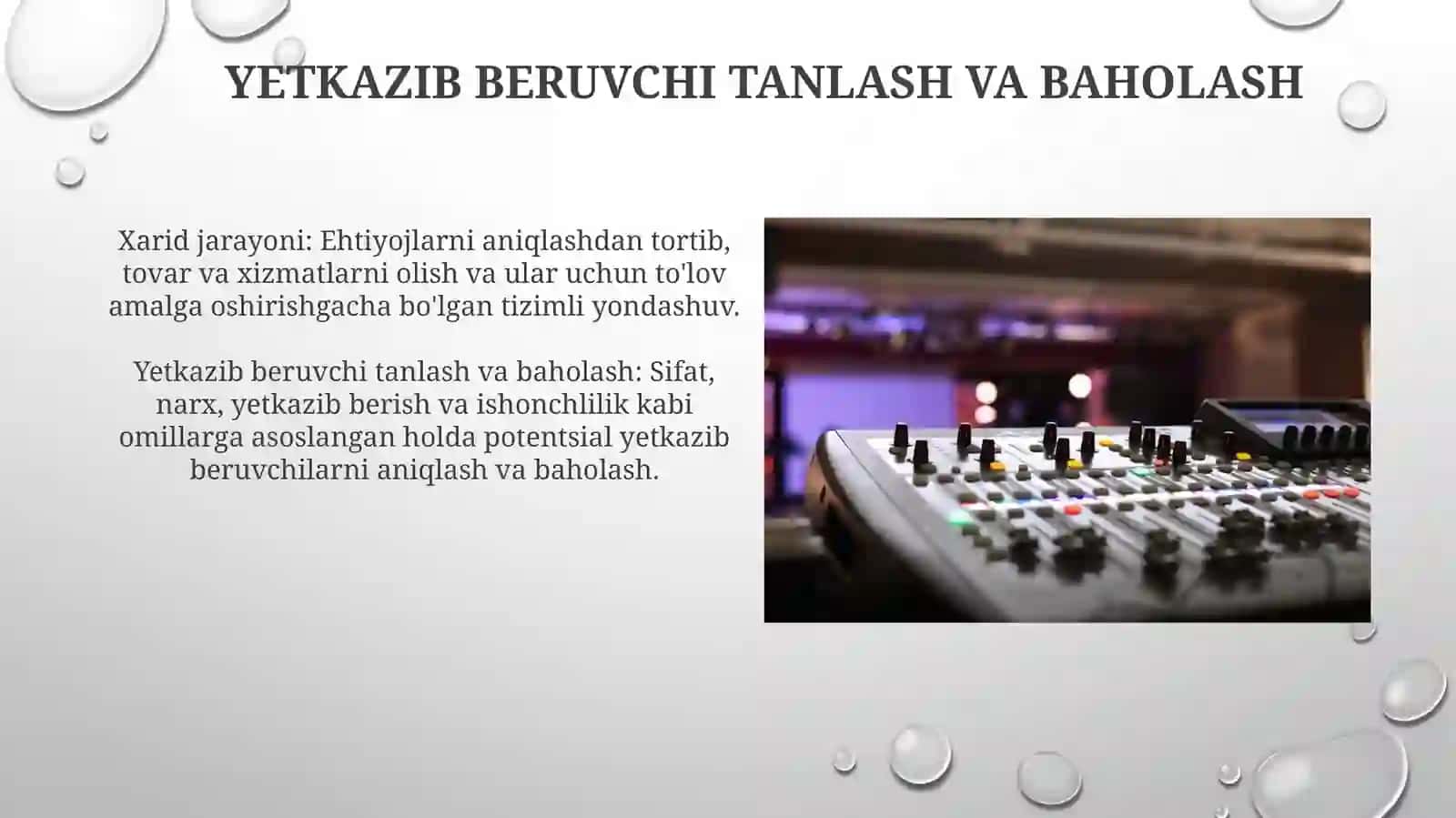 Xarid jarayoni: Ehtiyoqlarni aniqlashdan tortib, tovar va xizmatlarni olish va ular uchun to'lov amalga oshirishgacha bo'lgan tizimli yondashuv 3
