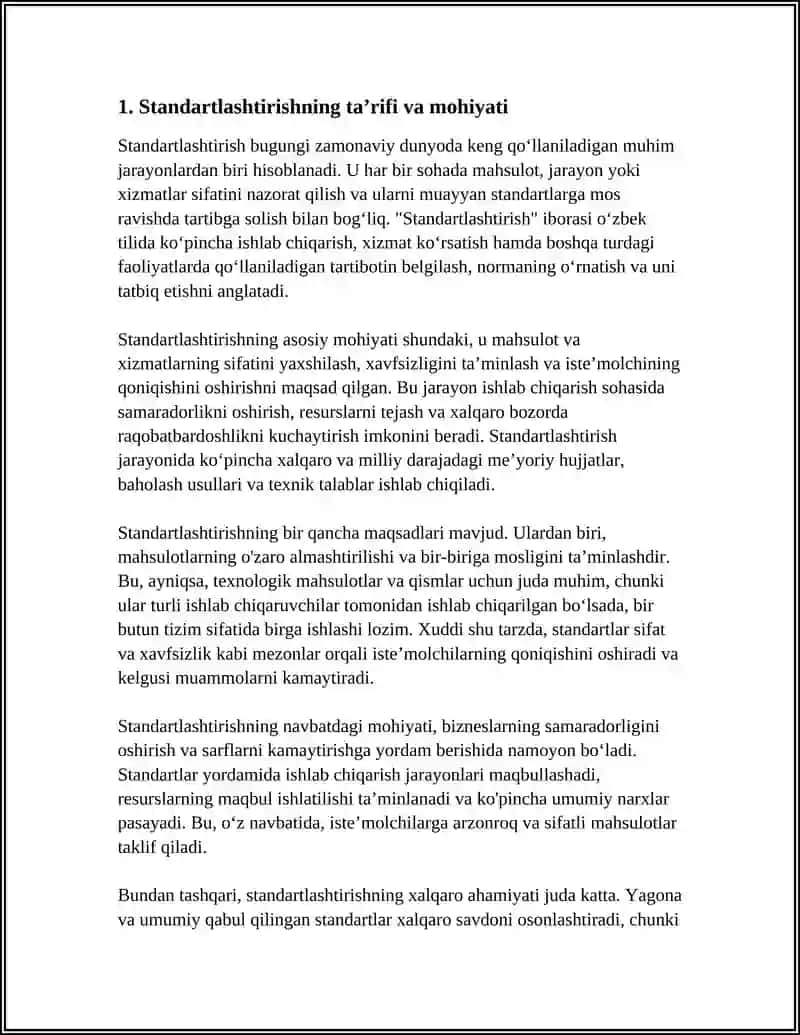 STANDARTLASHTIRISH HAQIDA TUSHUNCHA 3