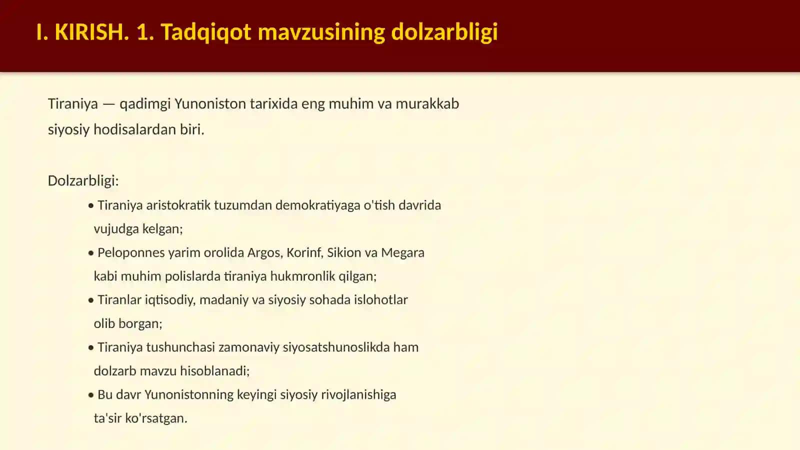 Peloponnes polislarida tiraniya tuzumi 3