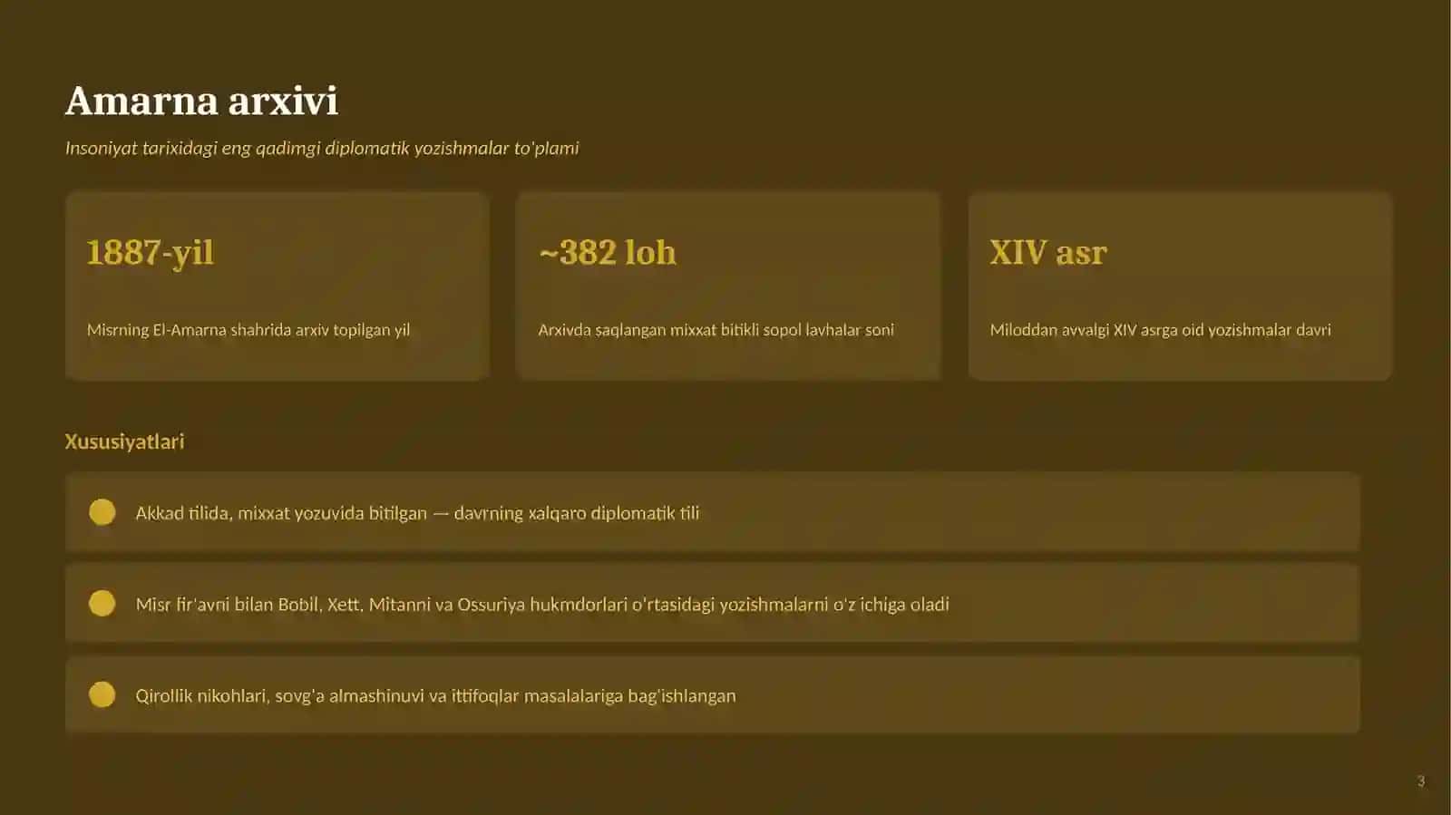 QADIMGI DUNYO TARIXI. qadimgi Sharqda xalqaro munosabatlar va diplomatiya 3