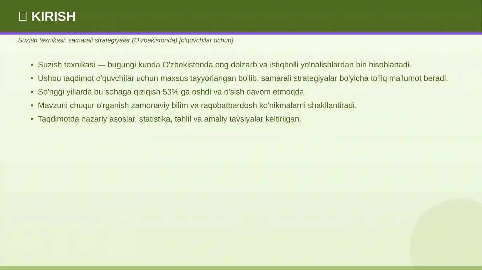 SUZISH TEXNIKASI 3