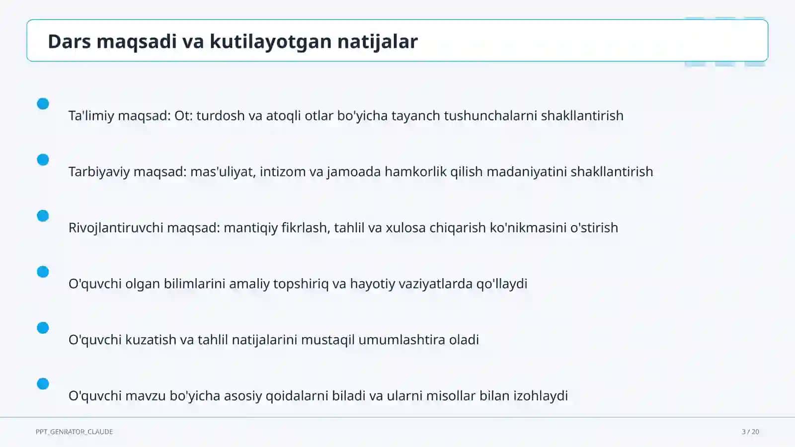 Ona tili (5–11) — metodik birlashma uchun 3