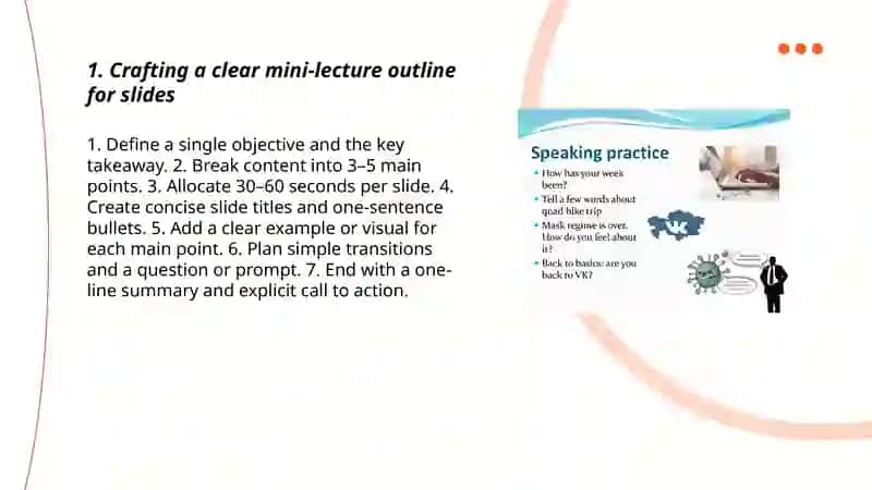 Speaking: Mini-Lecture with Slides 3