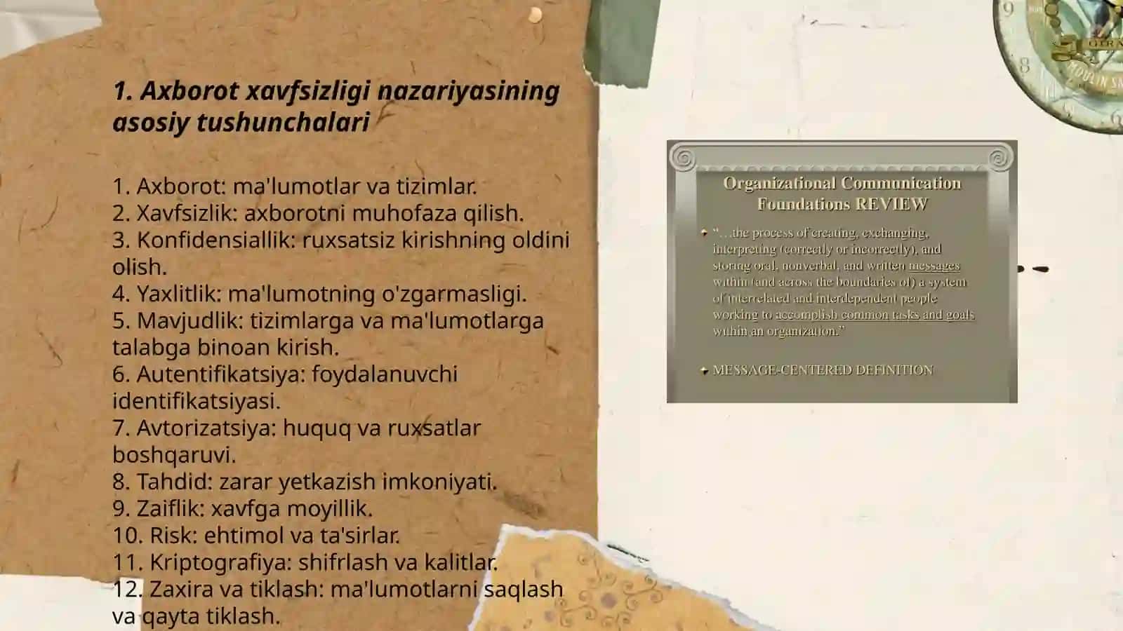 Axborot xavfsizligini ta'minlashning g'oyaviy - nazariy asoslari 3