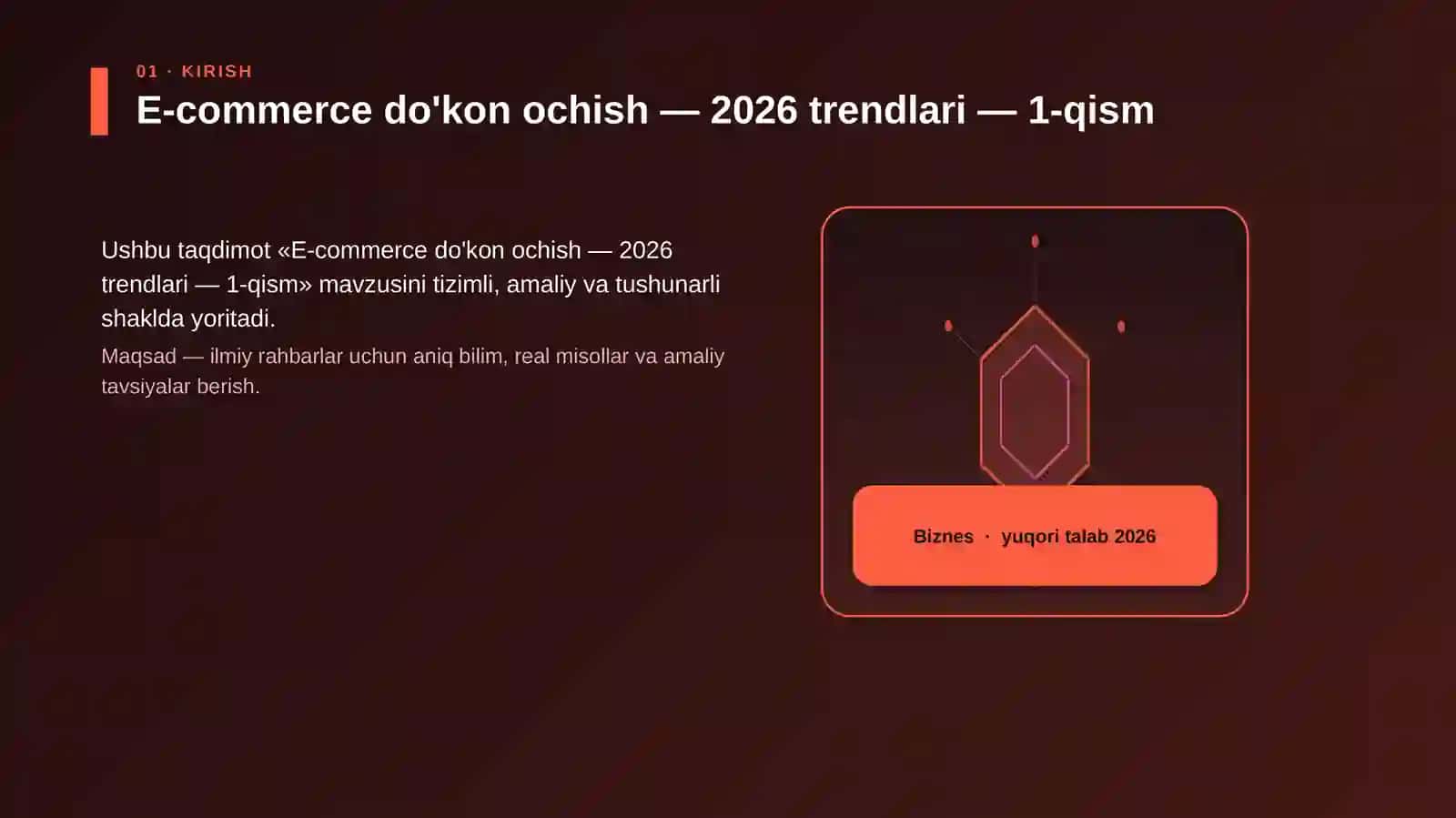 E-commerce do'kon ochish — 2026 trendlari — 1-qism 3