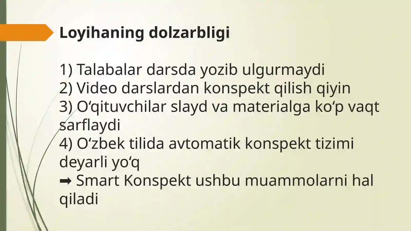 Smart Konspekt AI asosida avtomatik konspekt va slayd yaratuvchi platforma 3