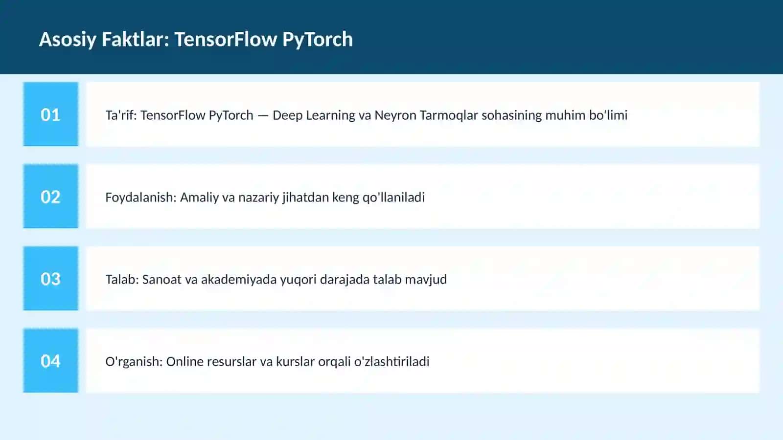 TensorFlow PyTorch 3