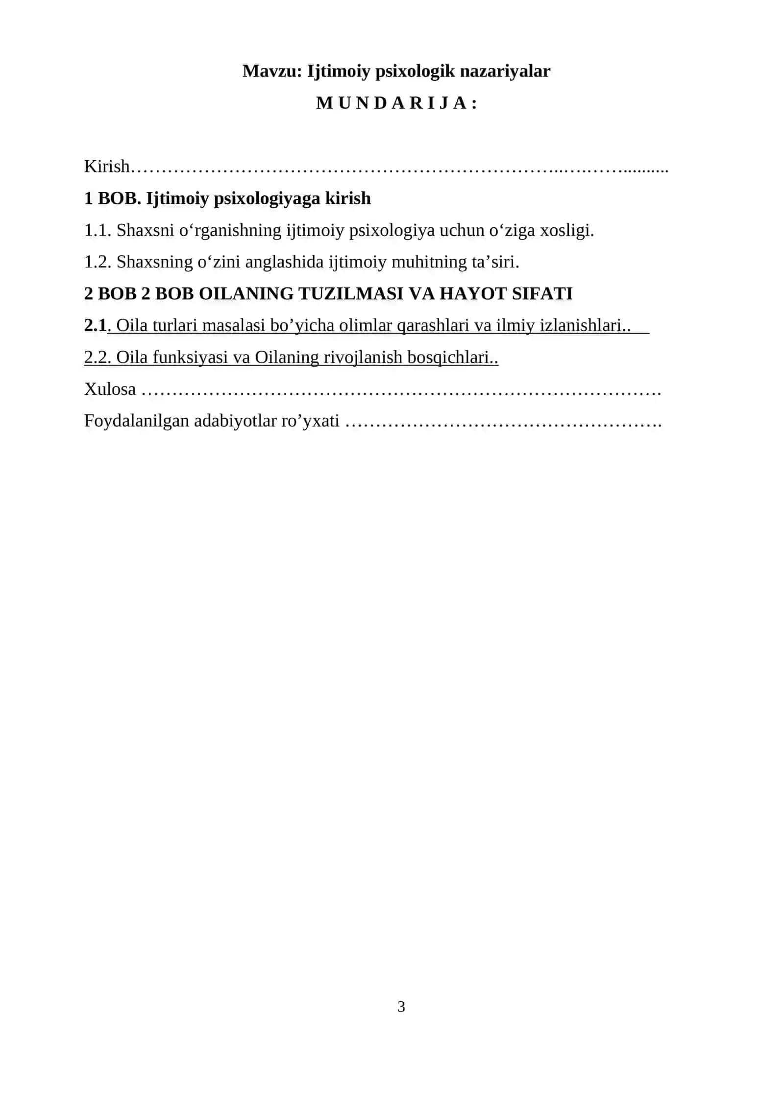 Kurs ishi Sotsiologiya fanidan 3