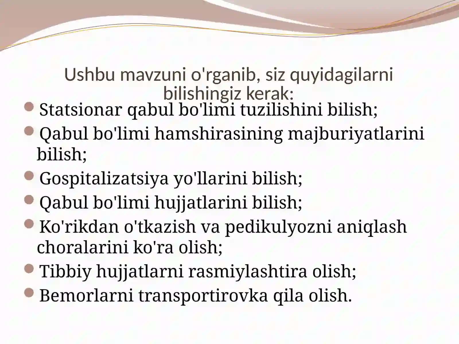 Bemorni statsionarga qabul qilish va hujjatlarni yuritish (1-variant) 3