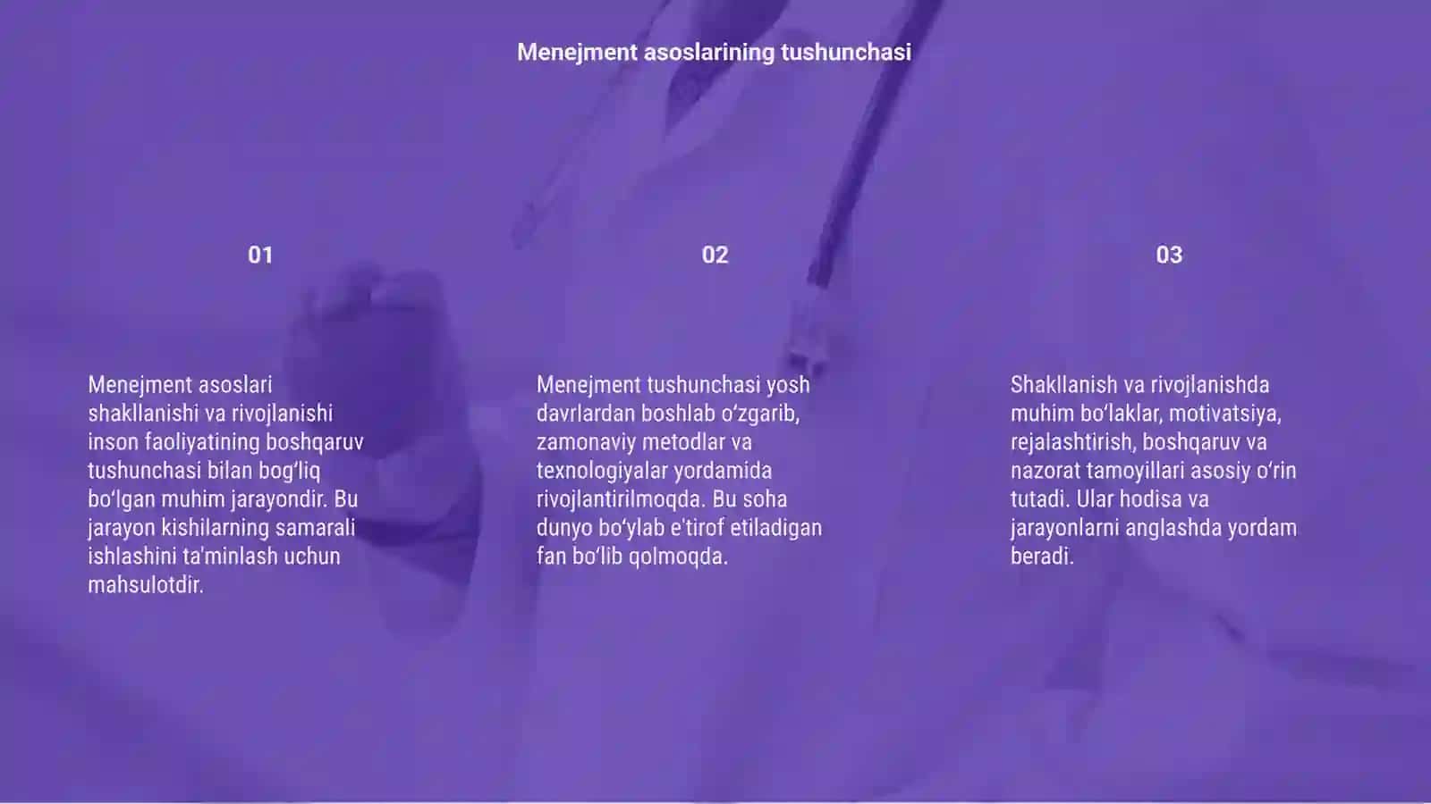 Menejment asoslarining shakllanish va rivojlanishi 3