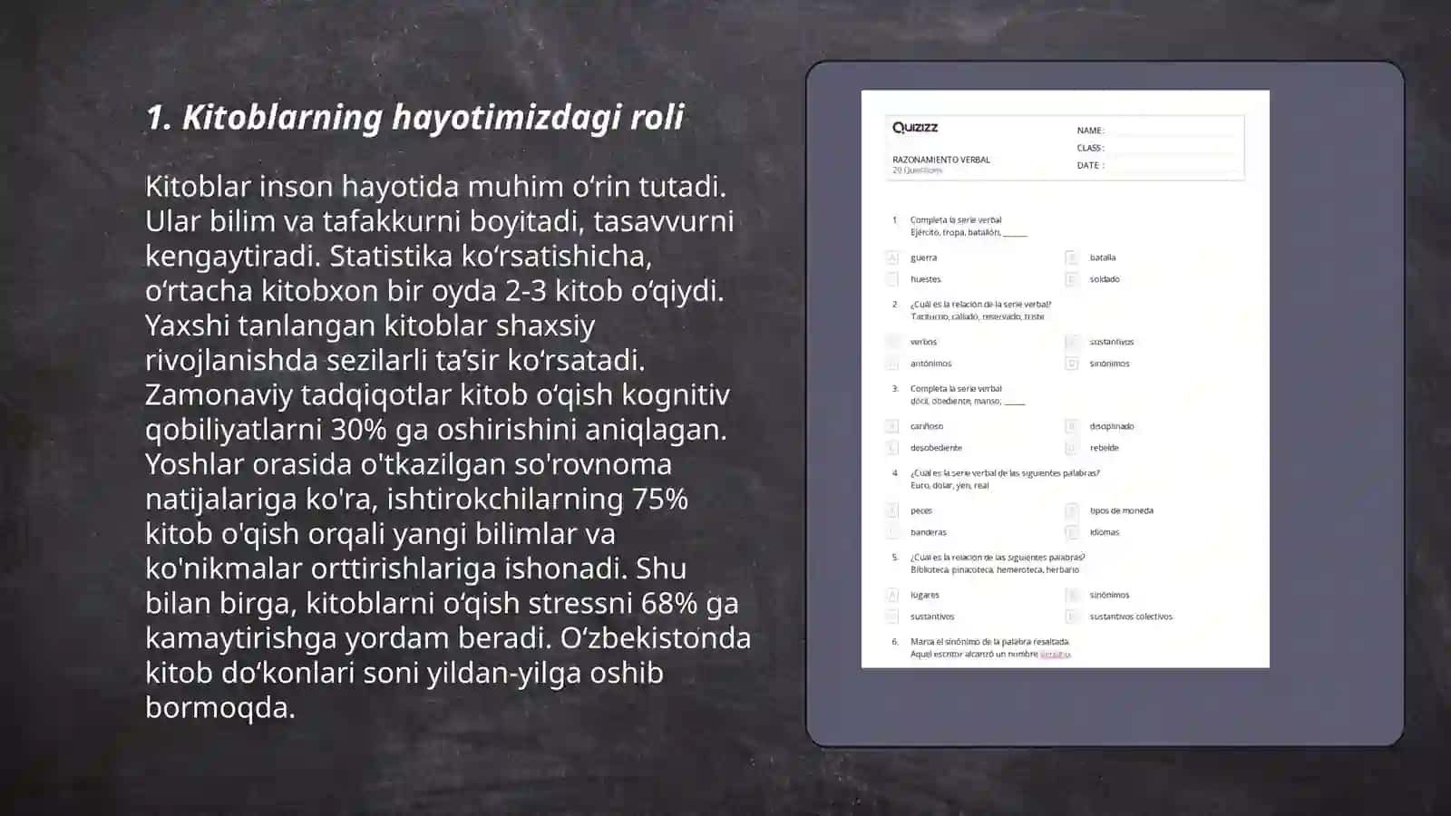 Kitoblarning hayotimizdagi roli 3