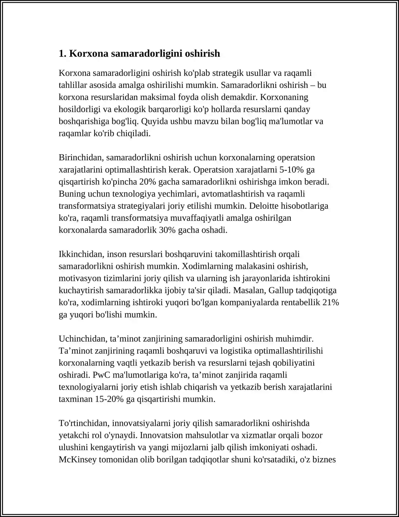 KORXONA FOYDASI VA UNI MAKSIMALLASHTIRISH YO'LLARI 3